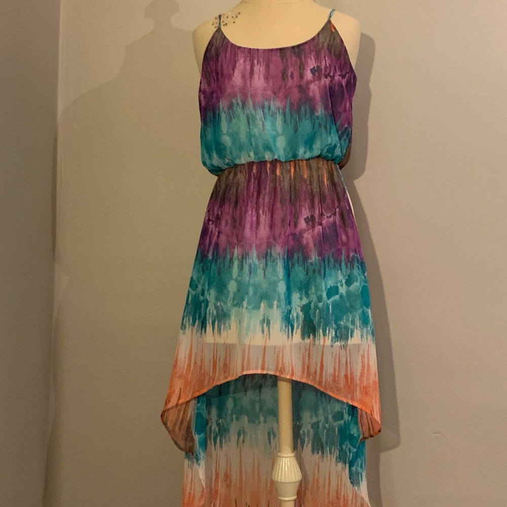 Colorful High-Low Dress